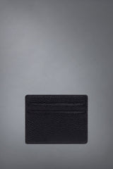 Black Grained Calfskin Cardholder with KOFI Icon