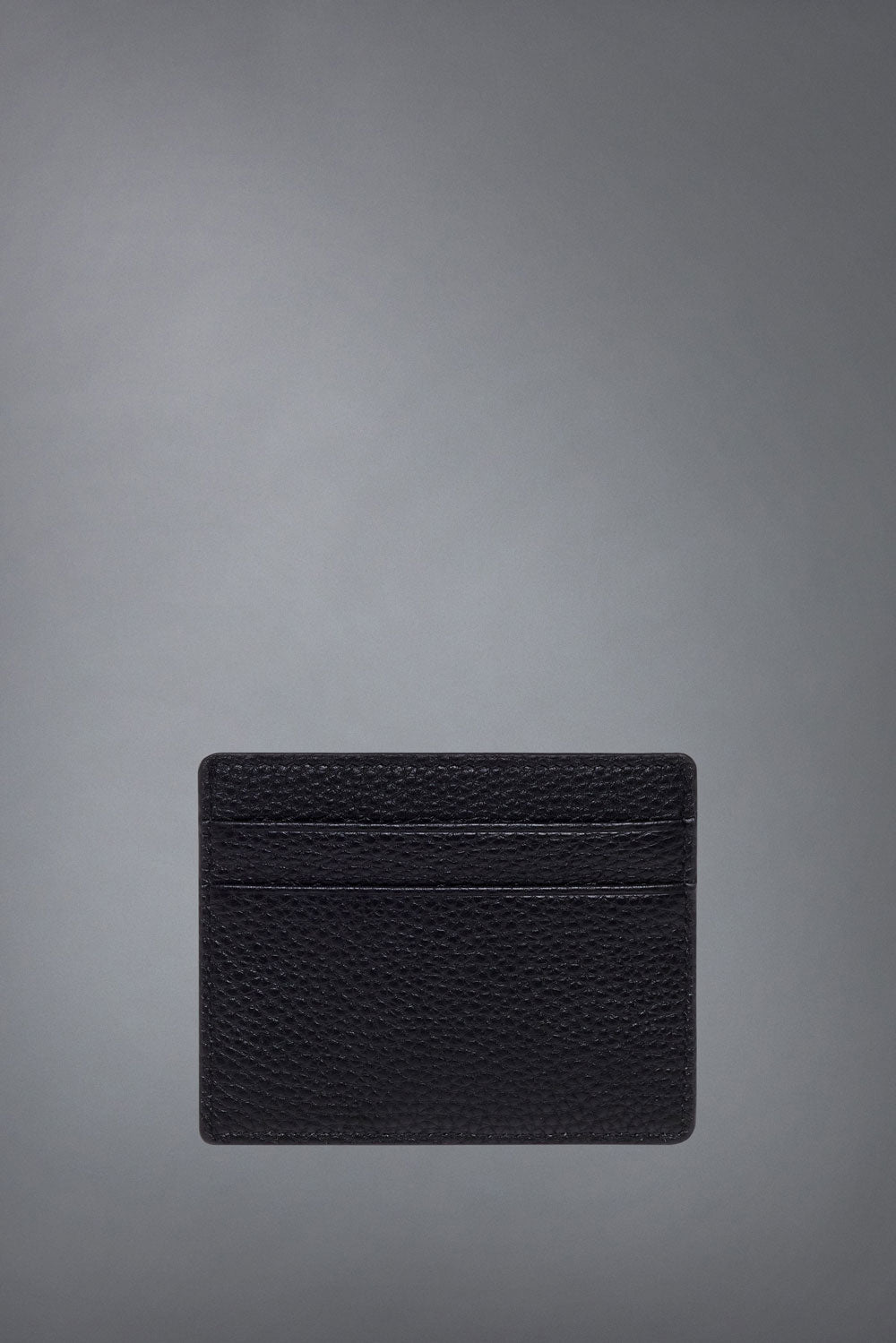 Black Grained Calfskin Cardholder with KOFI Icon