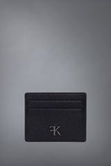 Black Grained Calfskin Cardholder with KOFI Icon