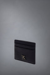 Black Grained Calfskin Cardholder with KOFI Icon
