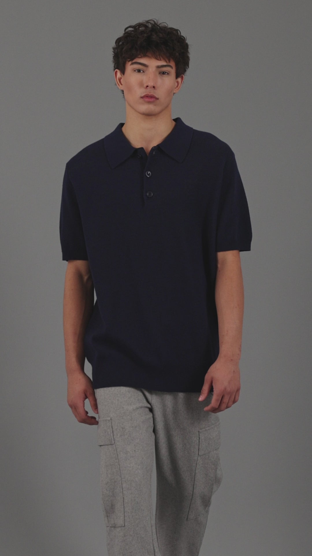 KOFI Wool Silk Polo